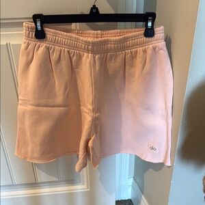 ALO Yoga Pink Athletic Shorts with Elastic Waistband
